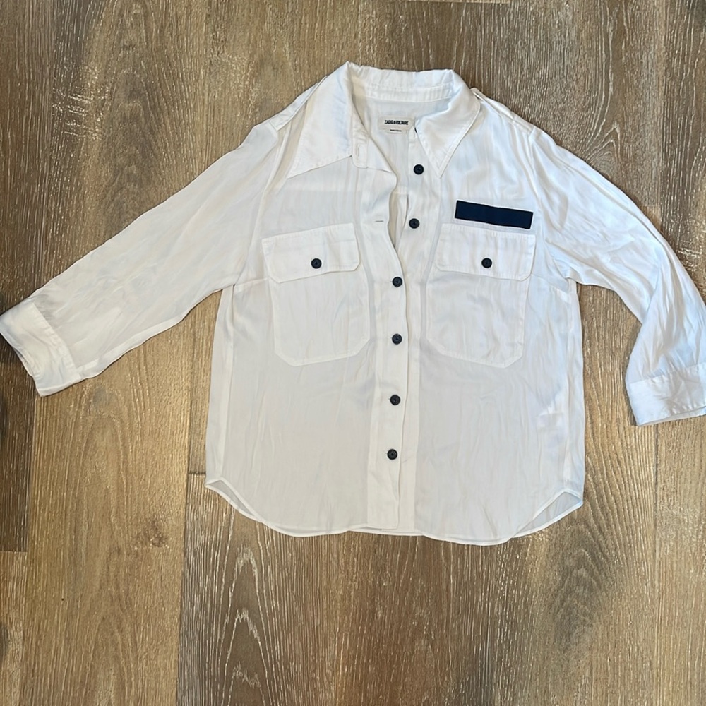 Zadig and Voltaire button down blouse